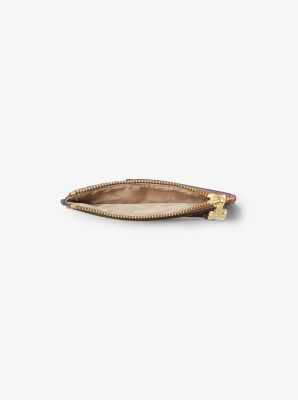 カードケース・名刺入れ Michael Kors [Secret Special Price] Empire Small Woven Leath Michael Kors Empire Small Woven Leather Card Case - White