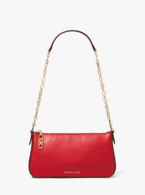 Empire Medium Leather Chain-Link Pochette | Michael Kors Canada