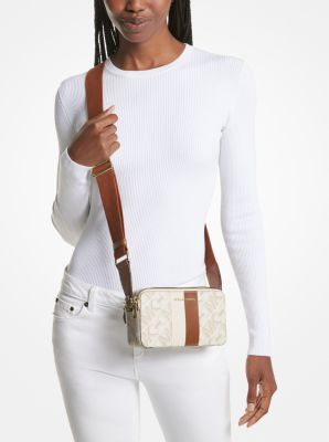 Jet Set Small Pebbled Leather Double-Zip Camera Bag