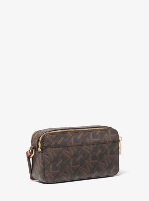 Michael Kors Women's Jet Set Medium Logo Stripe Camera Bag - Brown