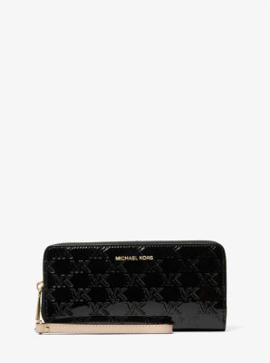 Black Emboss LV Wallet iPhone Case