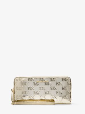 Michael kors large logo best sale slim wallet