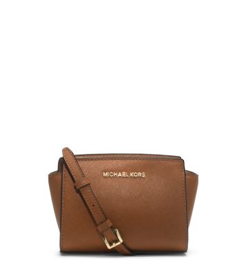  MICHAEL Michael Kors Selma Mini Saffiano Leather Crossbody Bag  (Ballet) : Clothing, Shoes & Jewelry