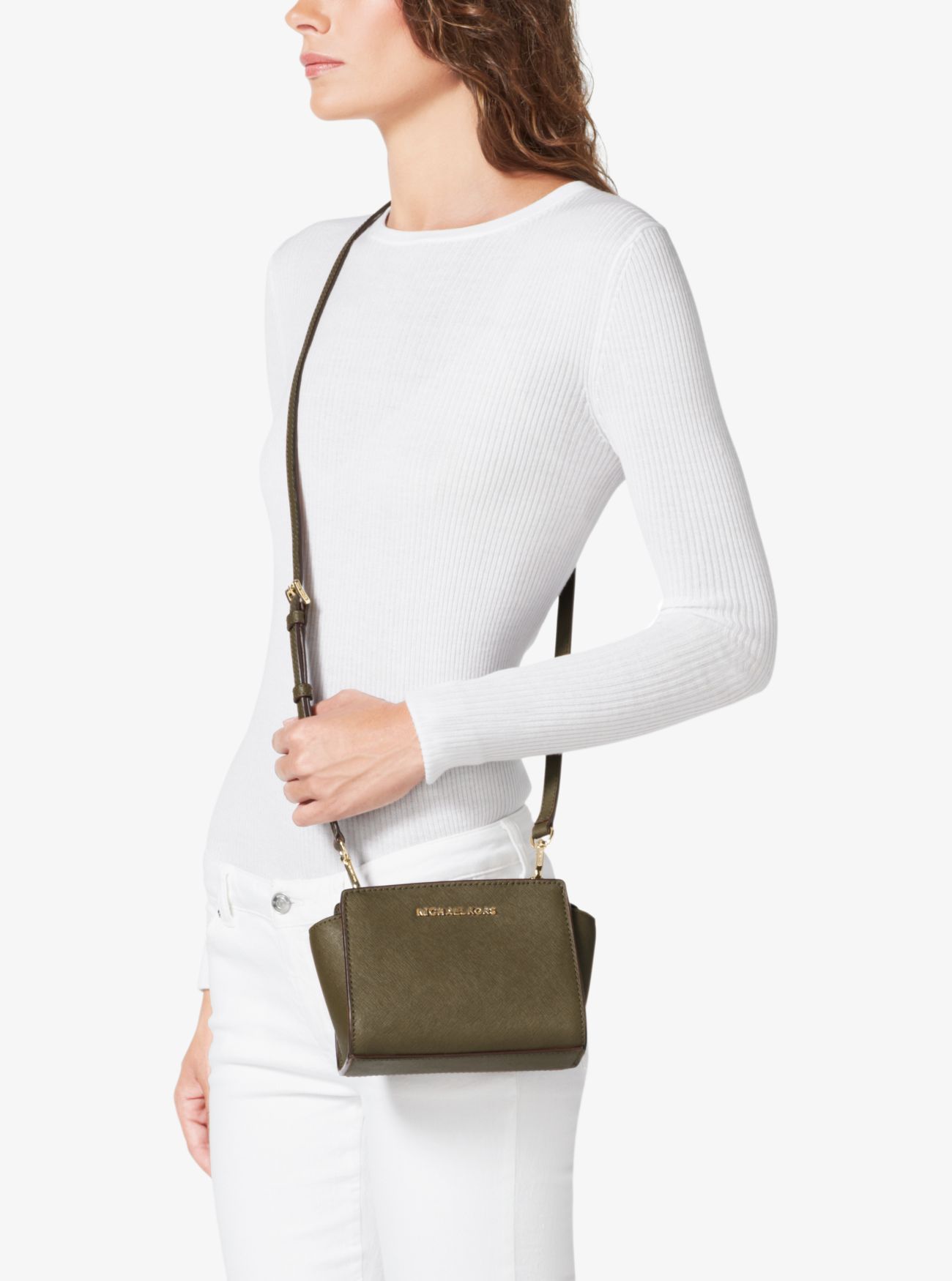 Selma Mini Saffiano Leather Crossbody Michael Kors
