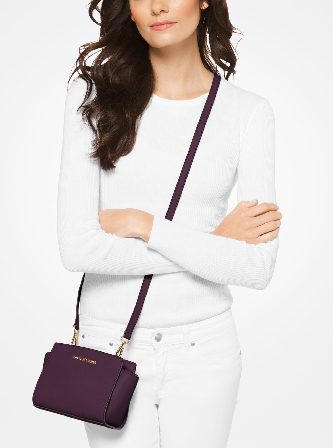 7457 MICHAEL KORS Mini Selma Messenger VIOLET