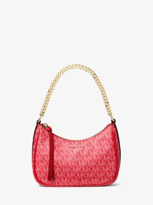 Buy Michael Kors Jet Set Charm Logo Print Shoulder Bag, Pink Color Women