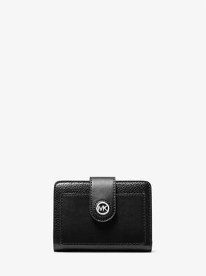 MK leather wallet best sale