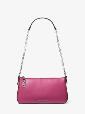 Coach Wristlet Leather Bag Handbag Clutch Chain Pochette Handbag