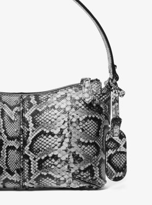 Astor Large Studded Snake Embossed Leather Shoulder Bag image number 3