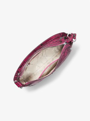 Astor Large Studded Snake Embossed Leather Shoulder Bag