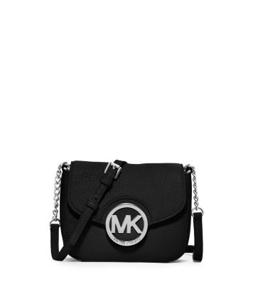 michael kors black crossbody with gold chain