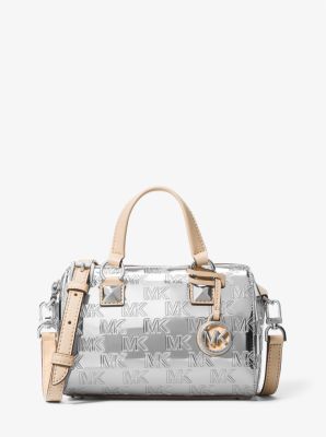 Michael Kors Grayson Extra-Large Logo Embossed Patent Weekender Bag in Gold - One Size by Michael Michael Kors