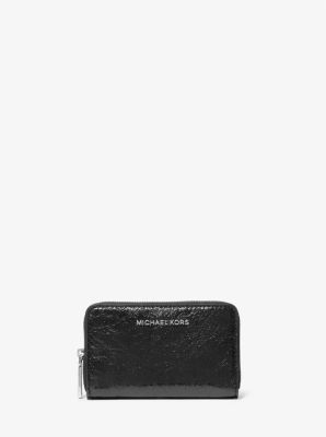 Michael Kors Women's Black Leather Zip Around Small Wallet
