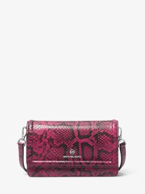 Jet Set Small Snake Embossed Leather Smartphone Crossbody Bag image number 0