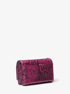 Jet Set Small Snake Embossed Leather Smartphone Crossbody Bag image number 2