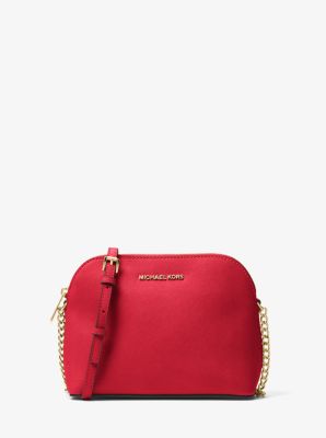 michael kors red sling bag