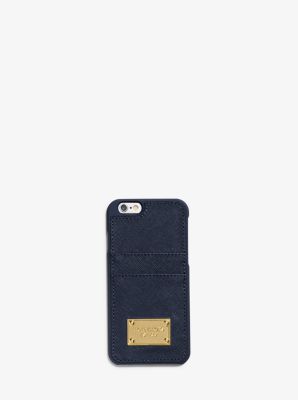 Saffiano Leather Pocket Smartphone Case 
