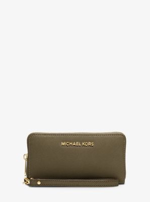 Michael Kors Jet Set Travel Large Phone Case Wristlet Wallet MK Mulberry  Multi