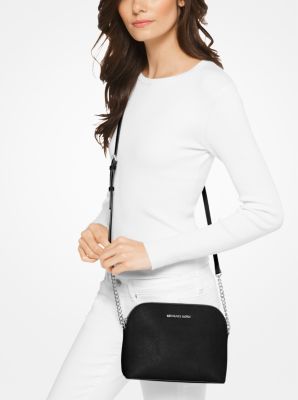 Cindy large saffiano on sale leather crossbody grey