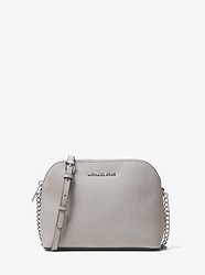 Cindy Large Saffiano Leather Crossbody - PEARL GREY - 32H4SCPC7L