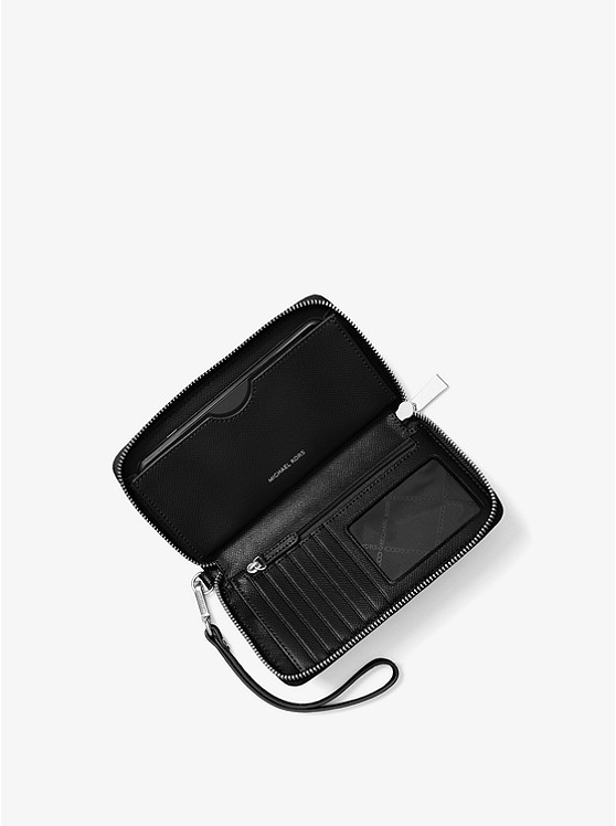 Large Saffiano Leather Smartphone Wristlet  
