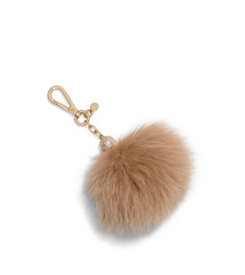 Extra-Large Pavé Fur Key Chain | Michael Kors