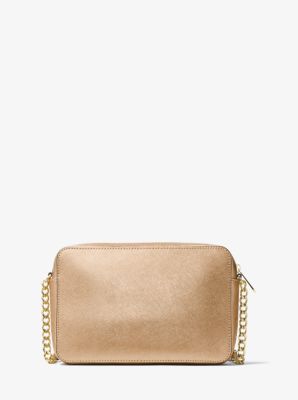 Jet Set Travel Large Metallic Leather Crossbody