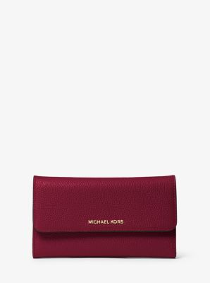 red leather wallet