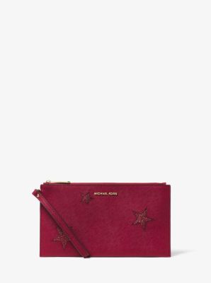 Jet Set Travel Large Star Leather Clutch Michael Kors Canada