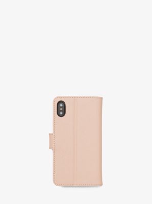 Saffiano Leather Folio Phone Case for iPhone X | Michael