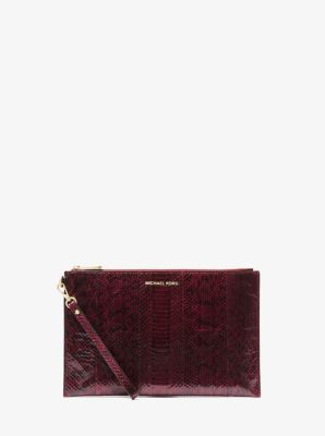 michael kors snakeskin wristlet