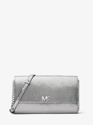 Mott Metallic Snake-Embossed Leather Crossbody