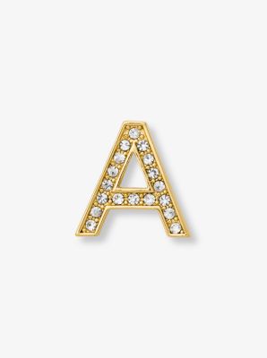 Épinglette alphabet doré pavé image number 0