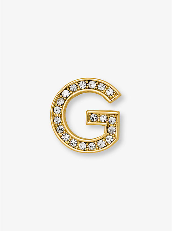 Pavé Gold-Tone Alphabet Pin image number 0