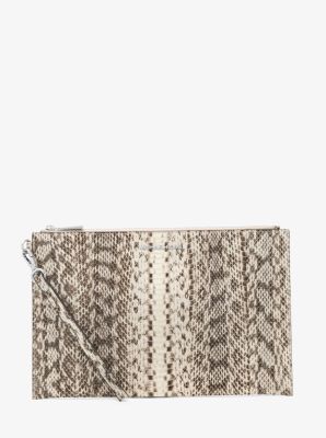 Michael kors best sale snakeskin clutch