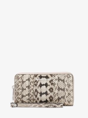 Michael kors 2025 snakeskin smartphone wristlet