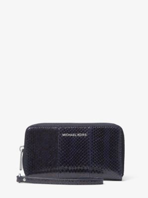 michael kors snakeskin smartphone wristlet