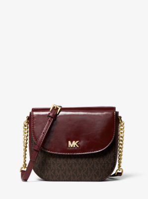 Michael kors mott 2024 leather crossbody bag