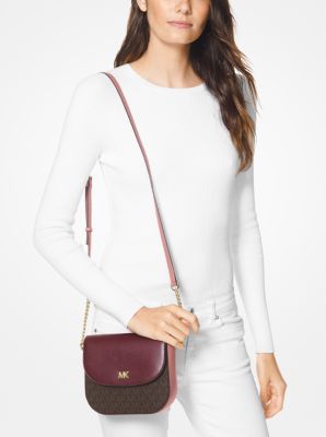 Mott logo and shop leather dome crossbody