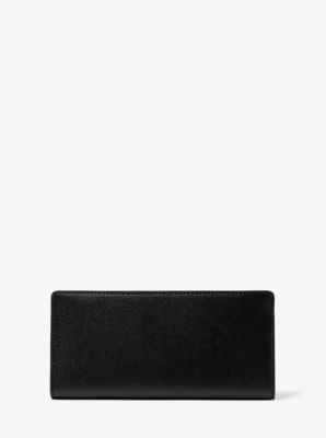 Michael michael kors large best sale crossgrain leather slim wallet