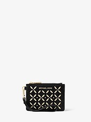Embellished Leather Coin Purse - BLACK - 32H8GF6P1S