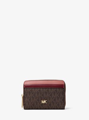 Small logo and leather wallet michael kors sale