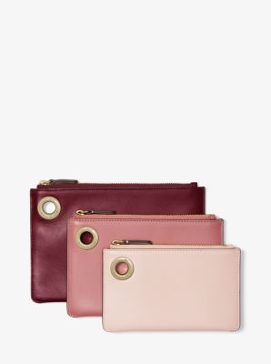 Michael kors tri color leather pouch trio new arrivals