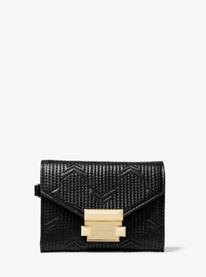 Whitney small quilted on sale leather chain wallet