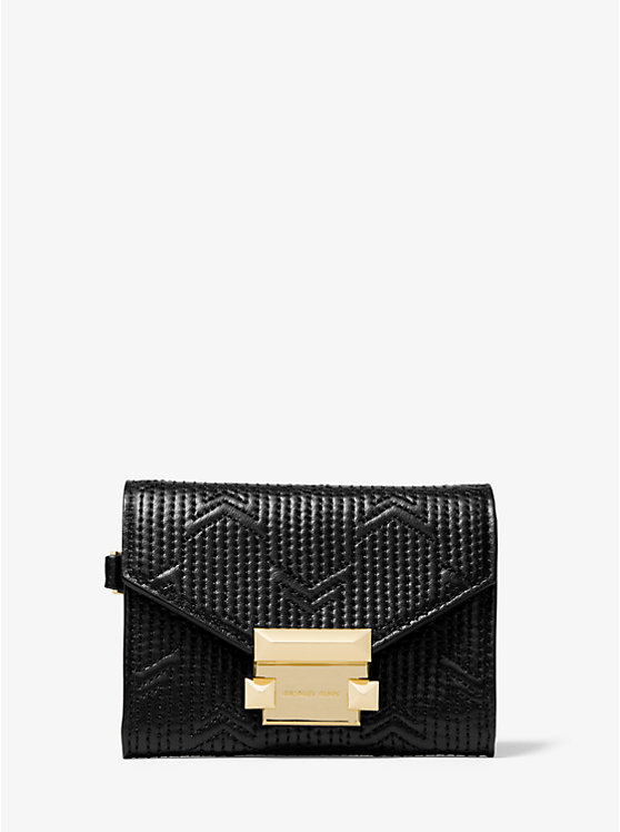 Whitney Small Deco Quilted Leather Chain Wallet image number 0