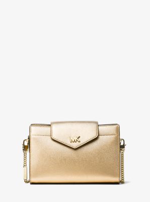 michael kors crossgrain leather crossbody clutch