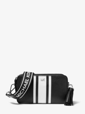 Michael michael kors small hot sale logo tape camera bag