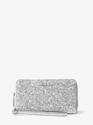 Large Glitter Smartphone Wristlet Michael Kors