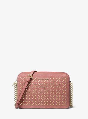 Michael michael kors jet on sale set large embellished leather crossbody