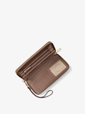 crossgrain leather continental wristlet